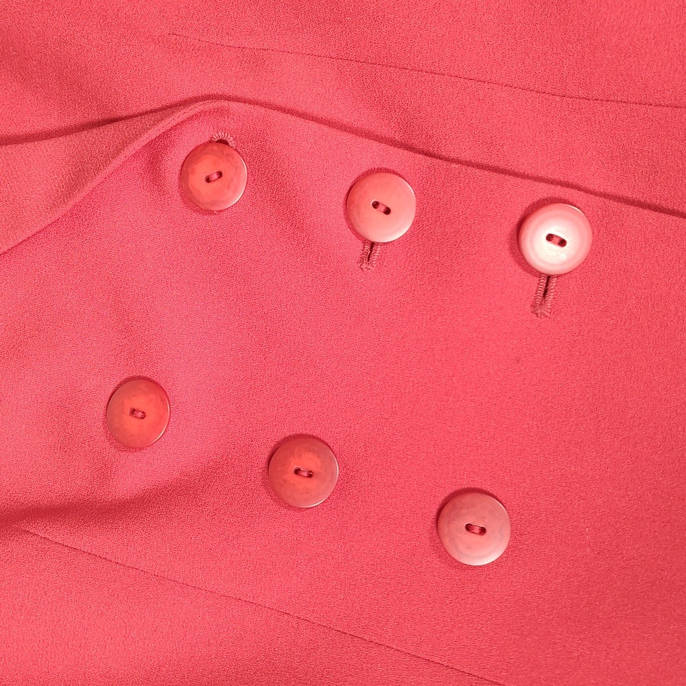 Vintage Rena Rowan for Saville bright red double breasted blazer jacket 4 - Picture 7 of 13